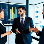 A diverse group of professional individuals, male and female, fully clothed in modest business suits and appropriate professional attire, gathered in a modern, global financial technology hub. They are engaged in a collaborative discussion around a large holographic display, showing intricate digital currency data and global economic trends. The environment is sleek, brightly lit with integrated digital screens and glass walls. The scene depicts perfect anatomy, correct proportions, and natural poses, with well-formed hands and proper finger count. This professional, high-quality image embodies innovation and stability in digital finance, ensuring it is safe for work and appropriate content.