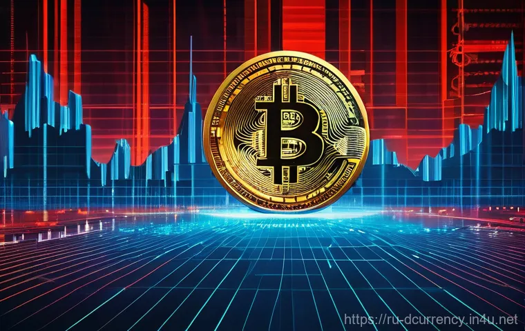 디지털화폐와 암호화폐의 차이점 분석 - **Prompt: "A dynamic and high-energy digital art illustration capturing the unpredictable and volati...