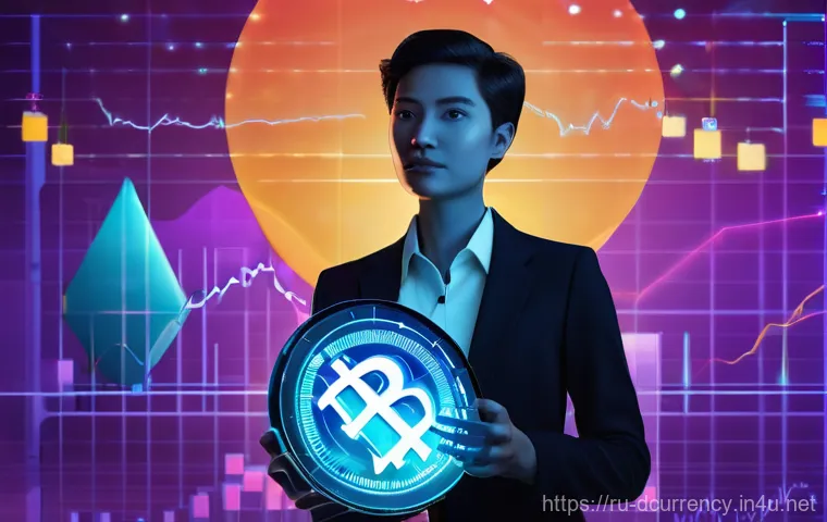 디지털화폐와 지갑 - **Prompt:** A vibrant, futuristic depiction of modern finance in Russia. Three individuals, represen...