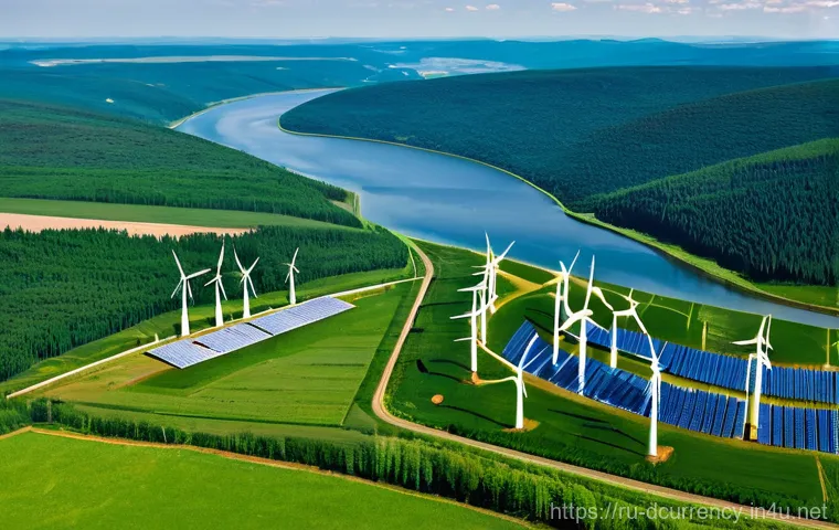 디지털화폐의 탄소 발자국 - The Carbon Footprint of Traditional Crypto Mining**

Prompt: "A high-angle, dramatic shot showcasing...