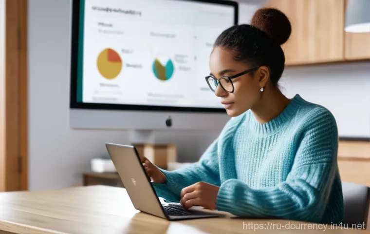 디지털화폐의 향후 발전 방향 - A vibrant, dynamic scene showcasing the evolution and broad application of blockchain technology. In...